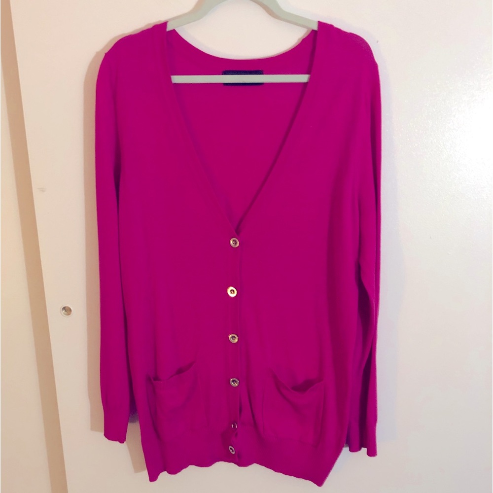 Long maxi cardigan ruby pink gold buttons bought on asos in 2018